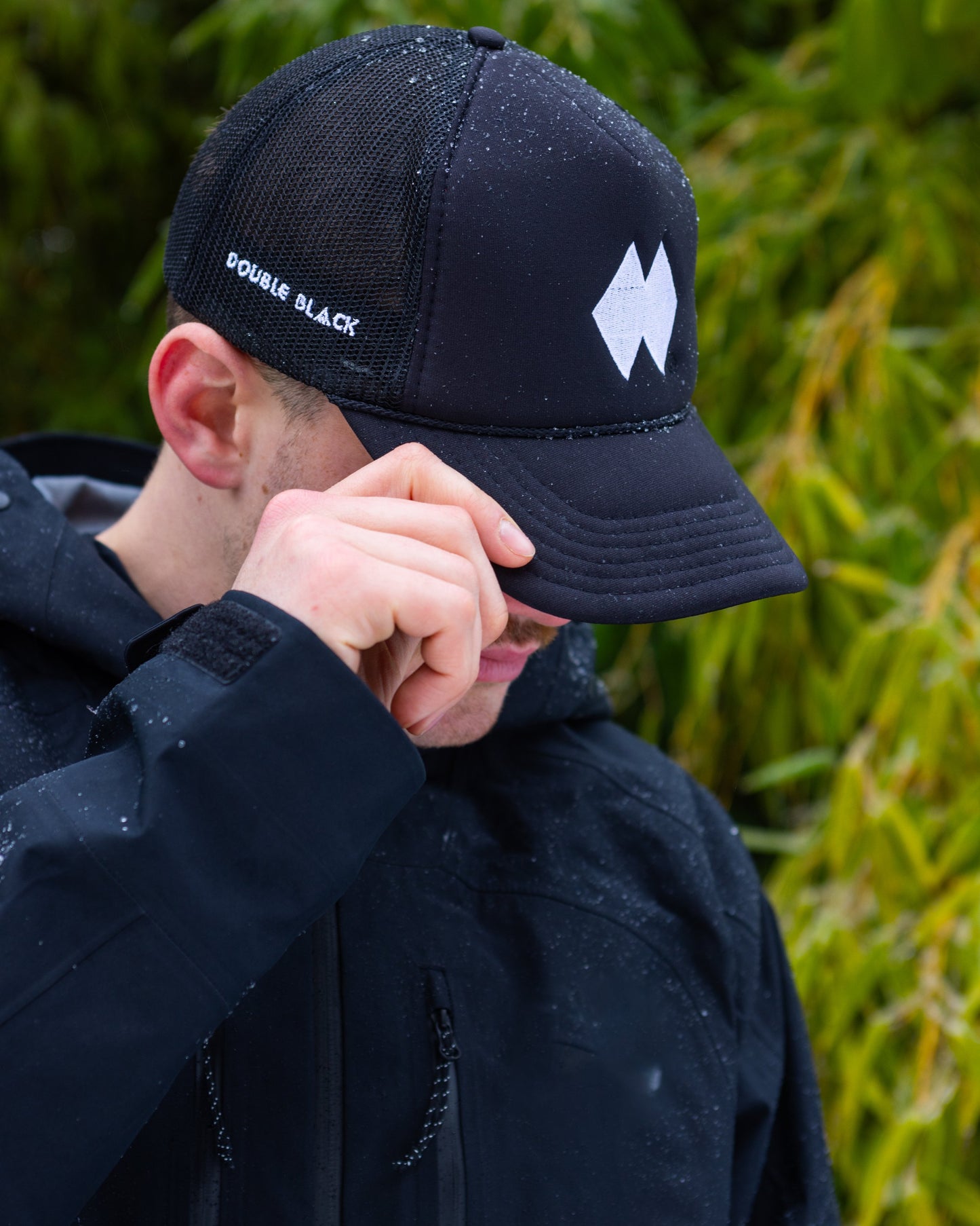 Black and white DBL Trucker