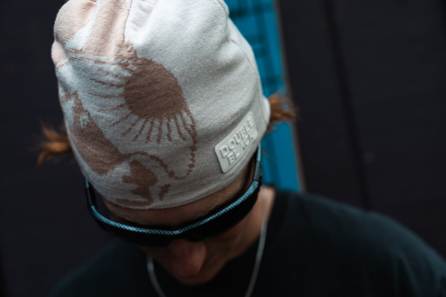Cream Jacquard Snowboarding Beanie