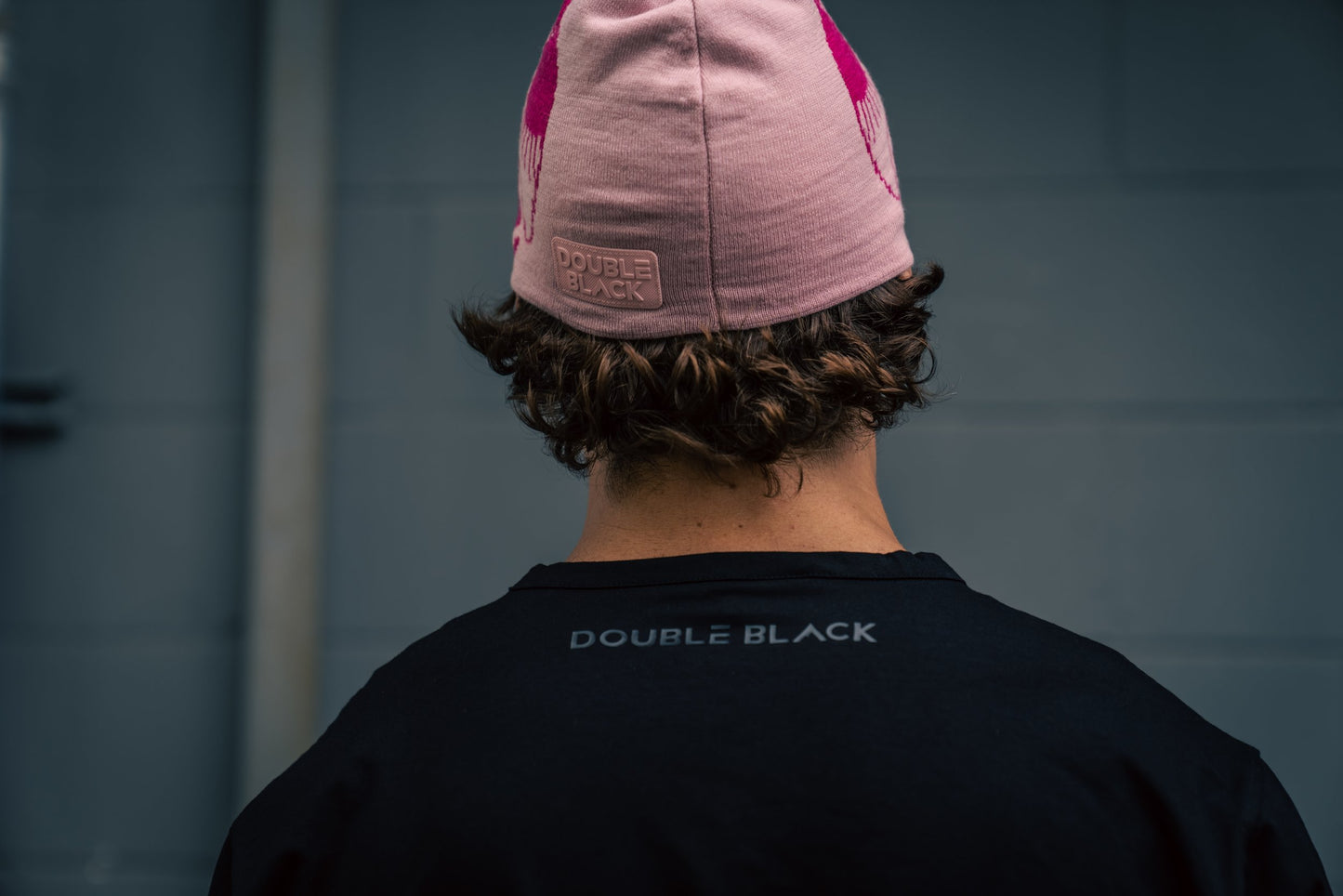 Pink Jacquard Snowboarder Beanie