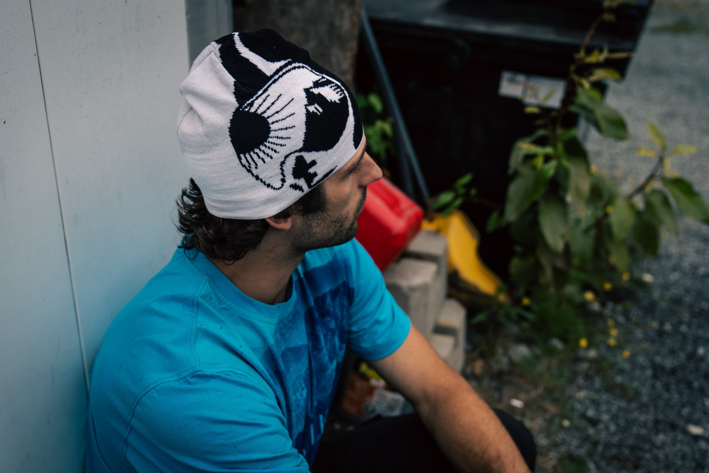 Black+White Jacquard Classic Beanie