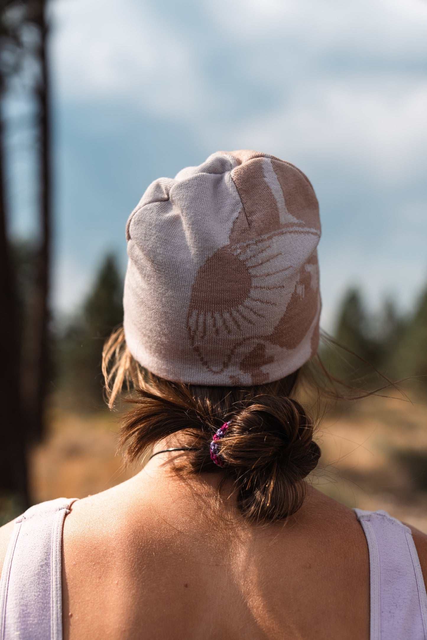 Cream Jacquard Snowboarding Beanie
