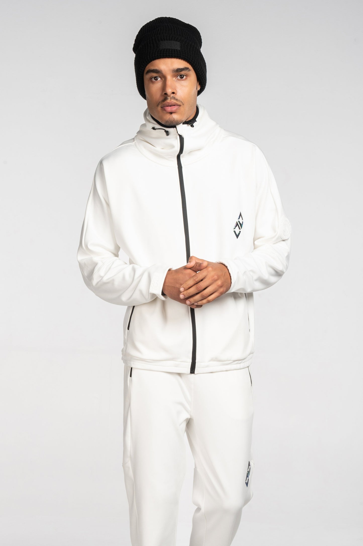Full Zip Tech Fleece White