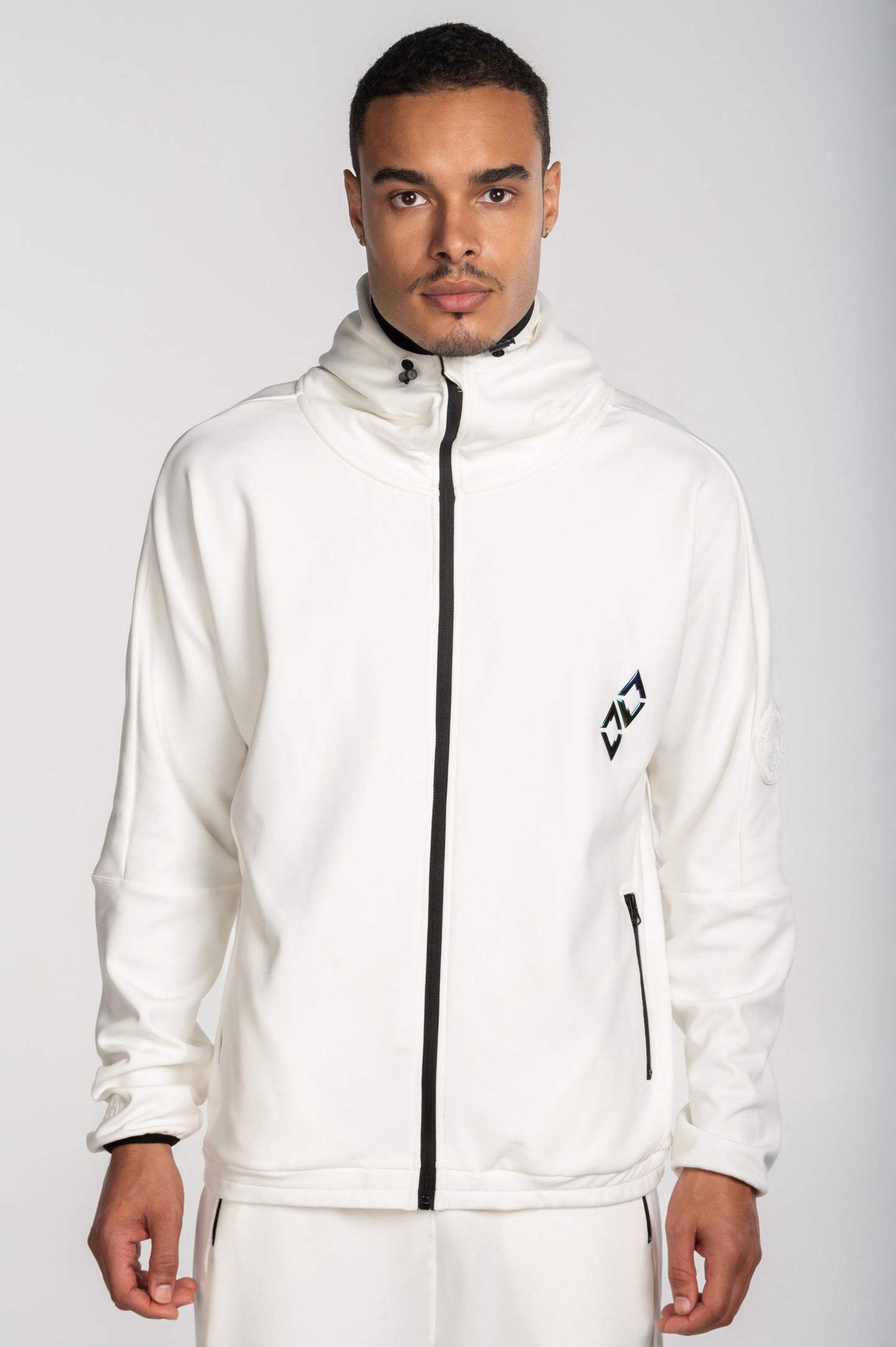 Full Zip Tech Fleece White