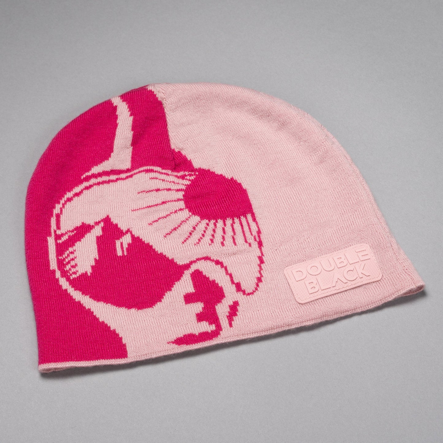 Pink Jacquard Snowboarder Beanie