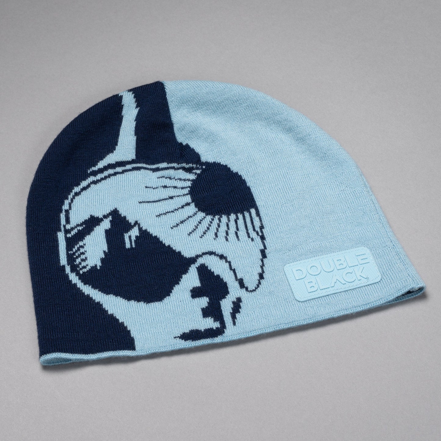 Blue Jacquard Snowboarding Beanie