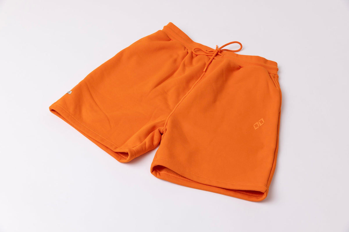 Double Black Experts Only Sweatshorts in orange