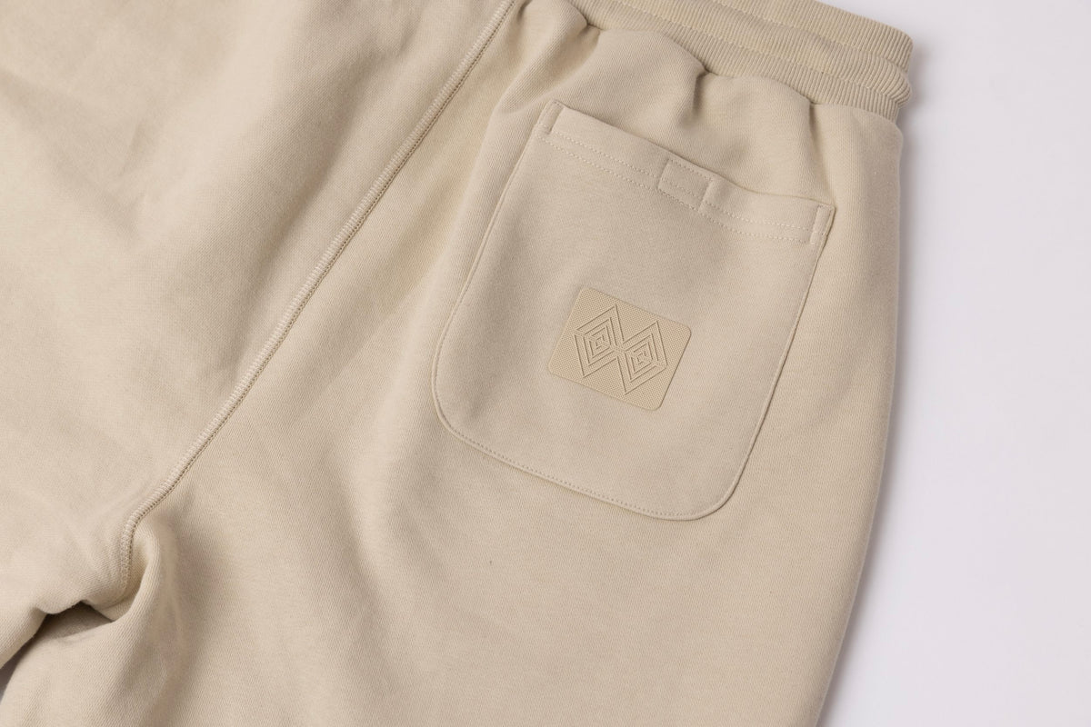 Double Black Experts Only Sweatshorts in cream