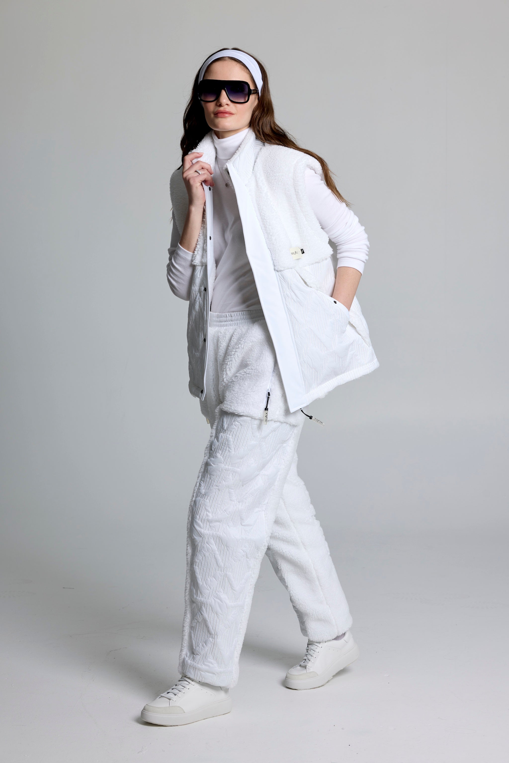 High Altitude Quilted White Vest