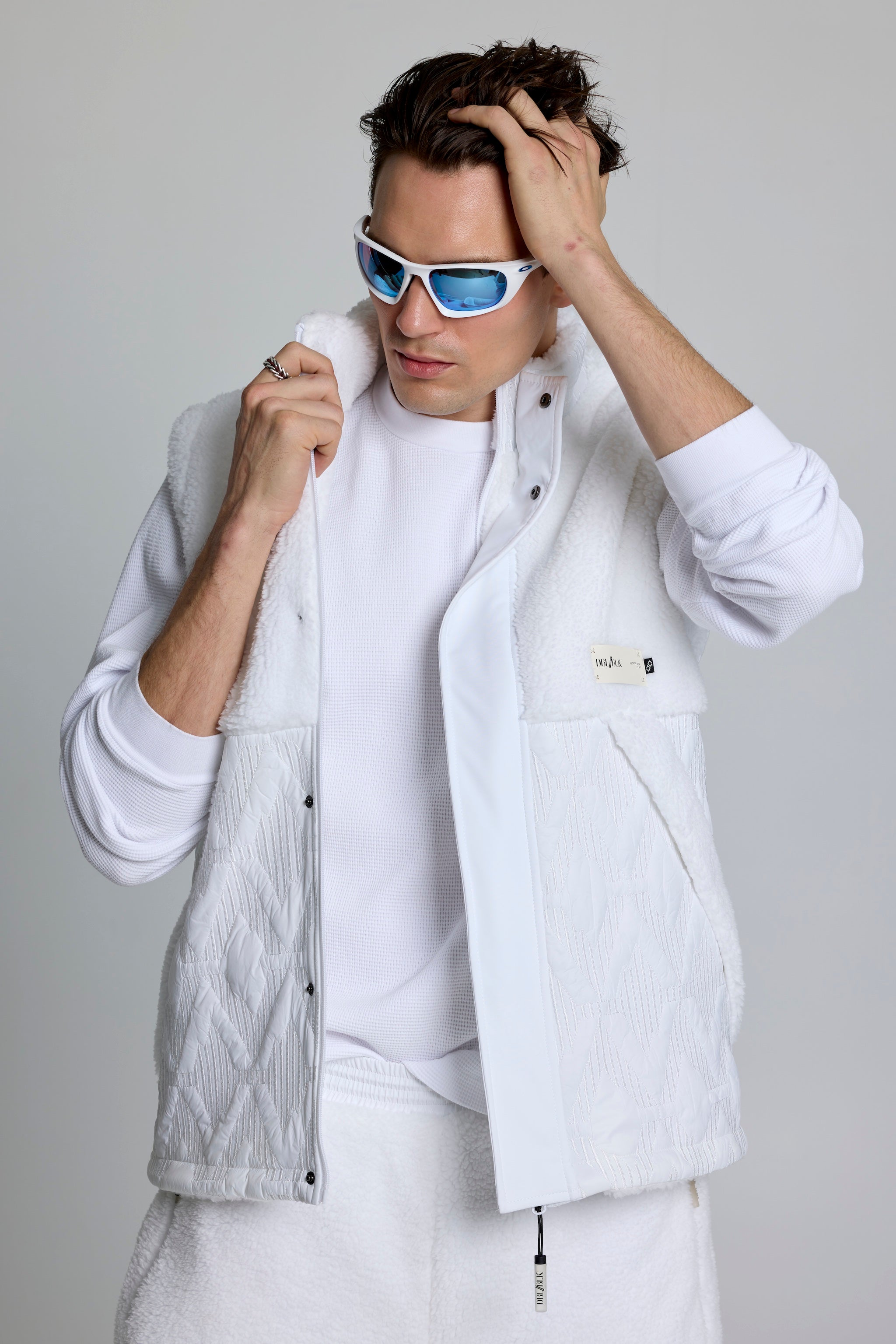 High Altitude Quilted White Vest