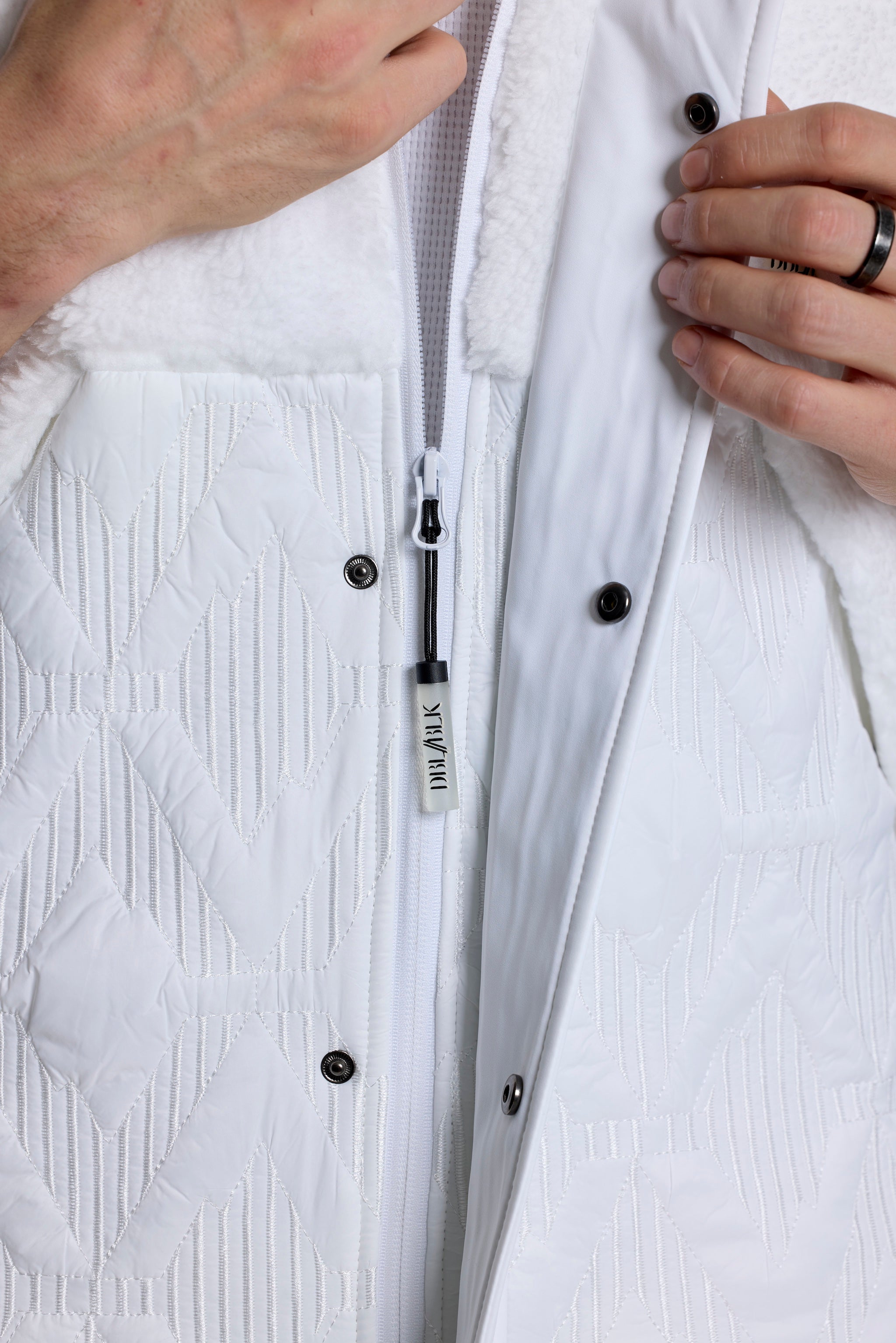 High Altitude Quilted White Vest