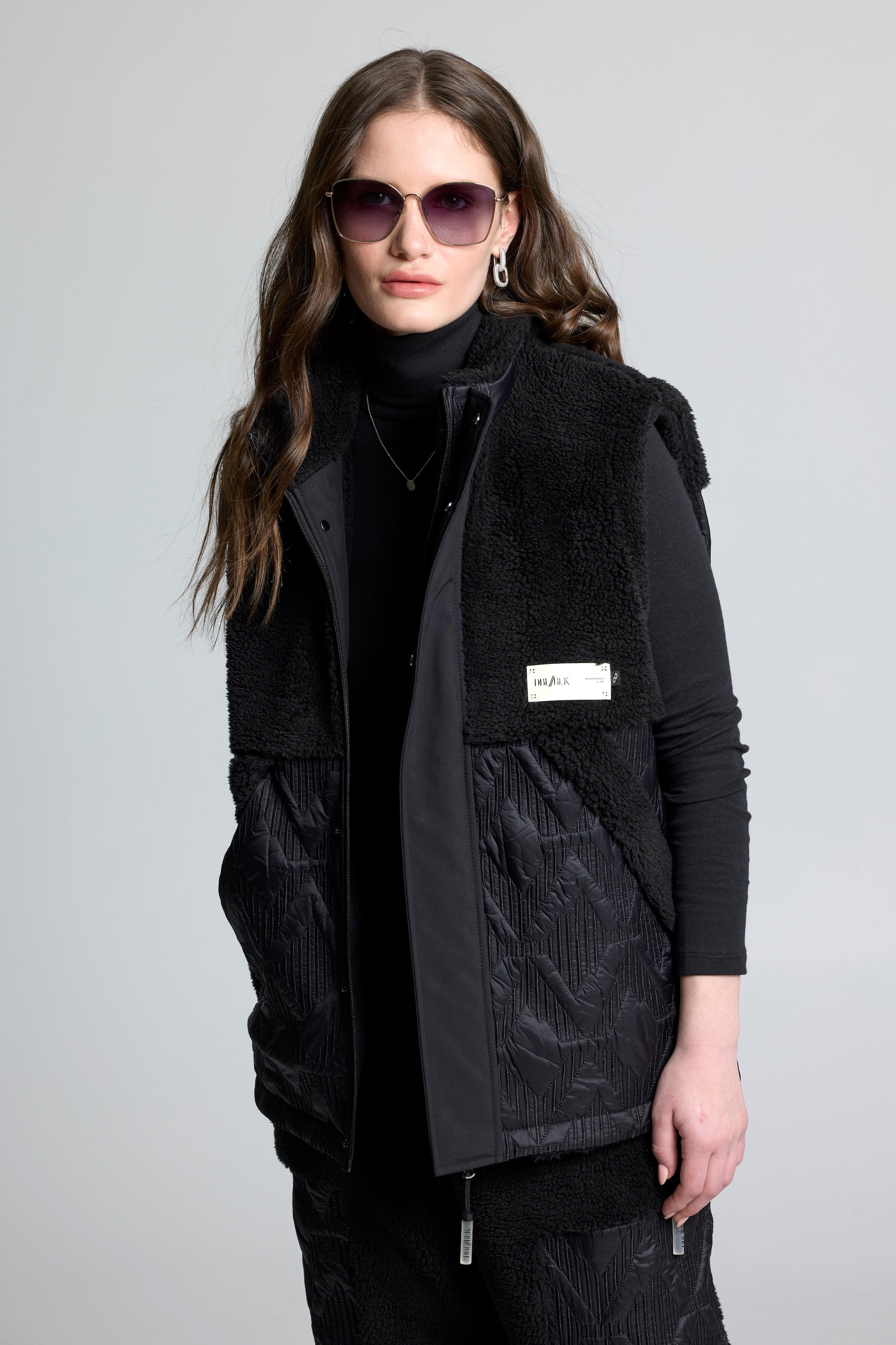 High Altitude Quilted Black Vest
