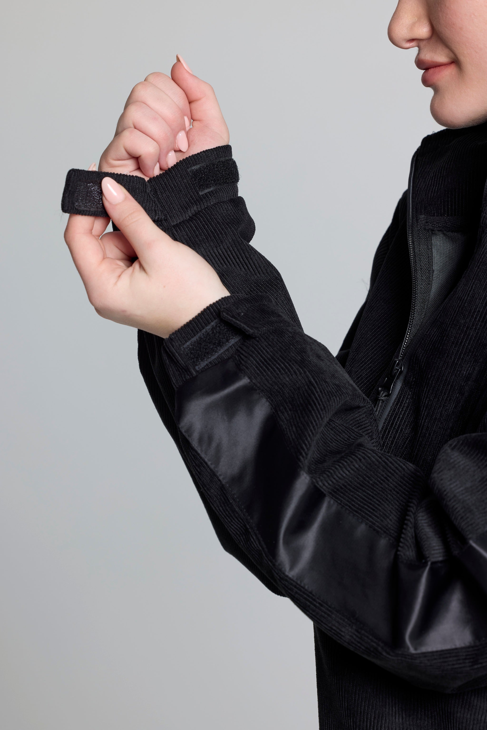 High Altitude Black Corduroy Half Zip Pullover