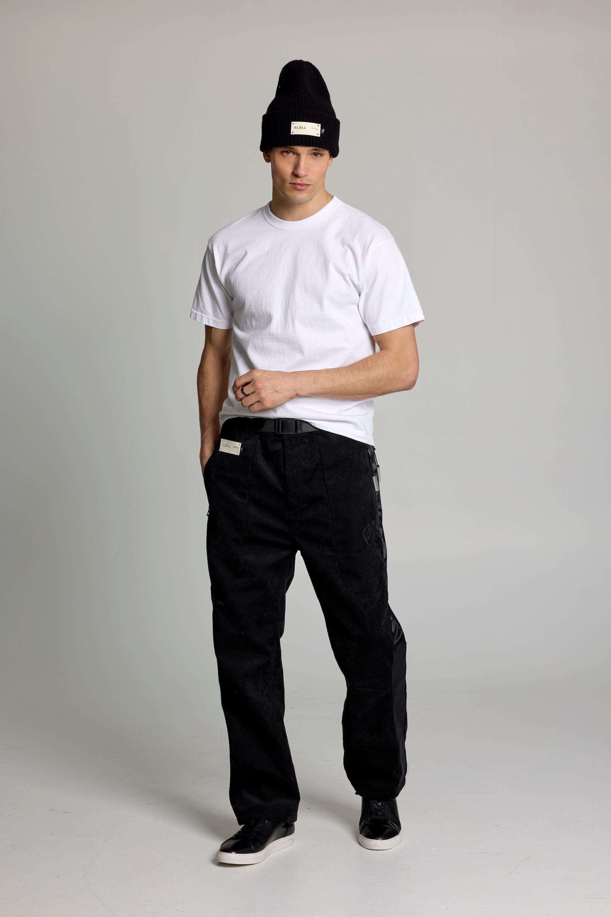 High Altitude Black Corduroy Satin Pant