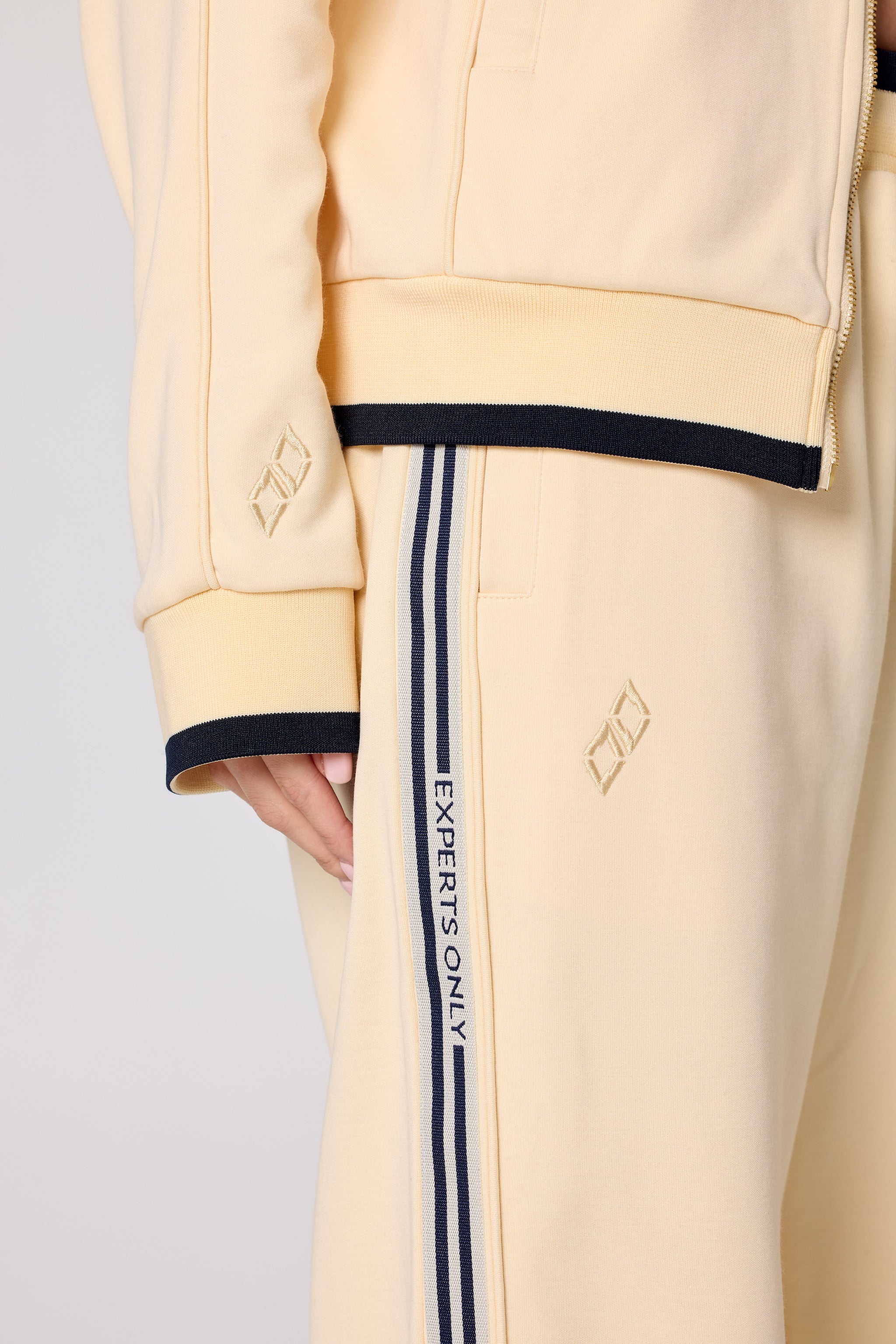 Double Black Après ‘83 Striped Track Pant in cream