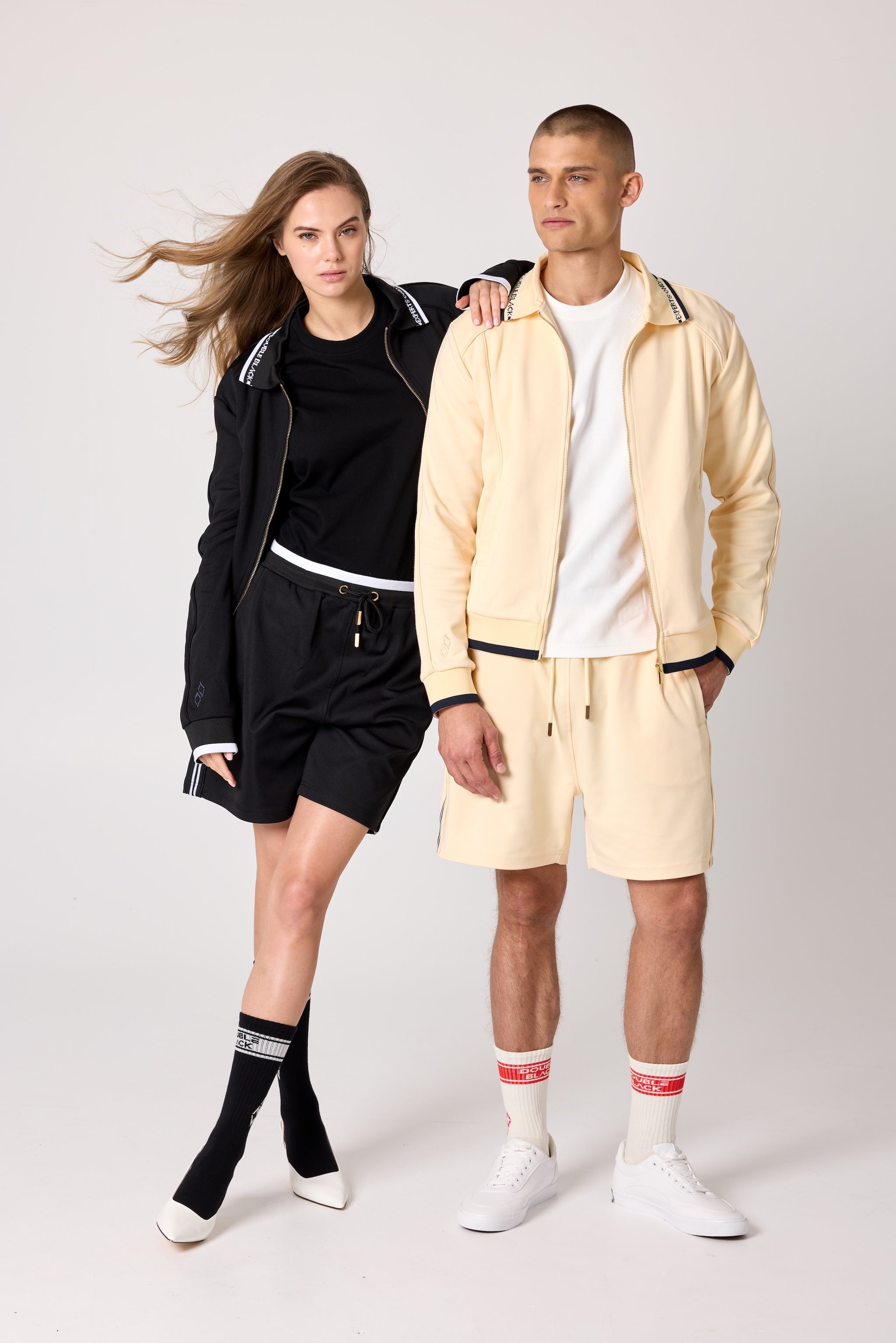 Double Black Après ‘83 Retro Shorts in black and cream
