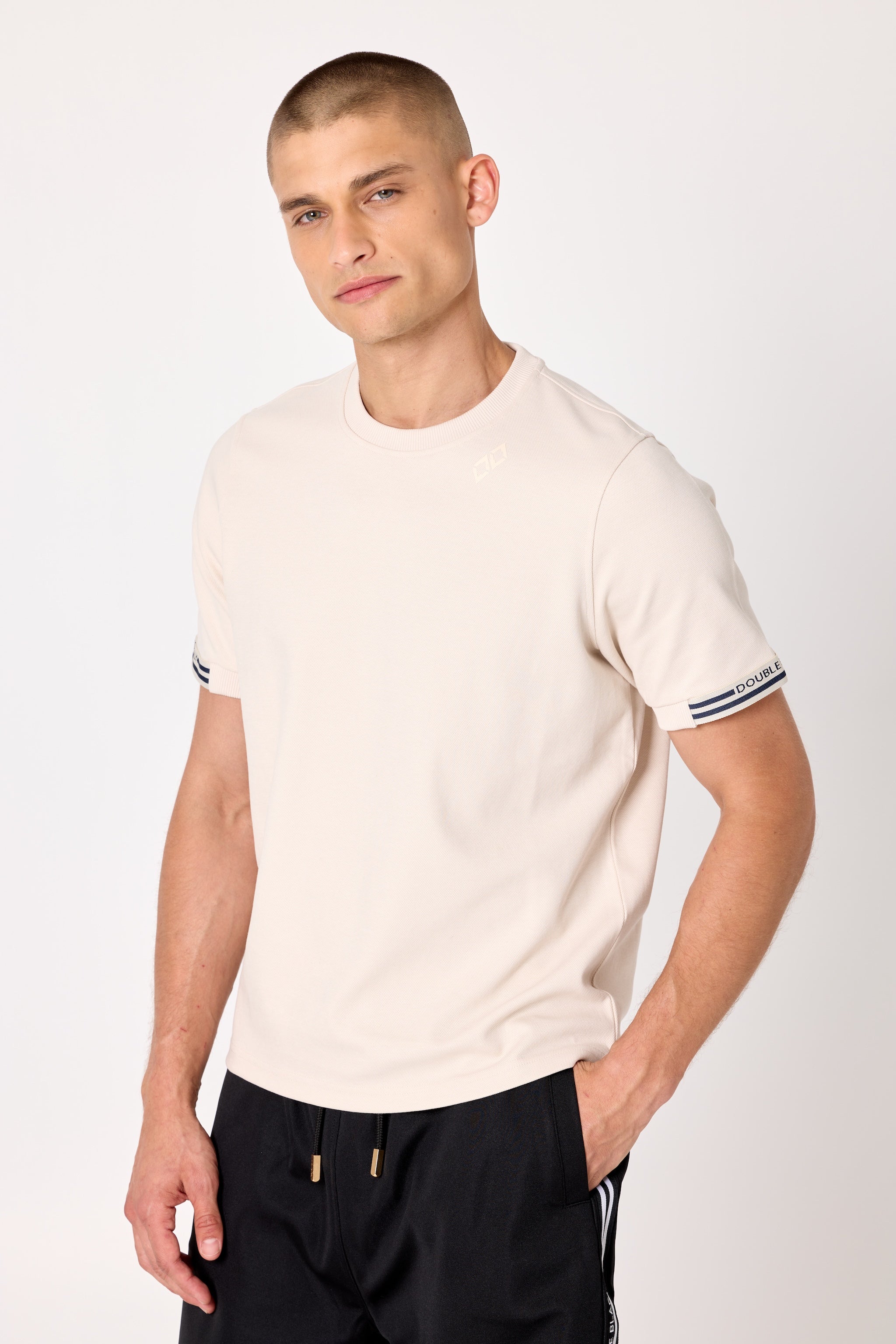 Double Black Après ‘83 Ribbed Tee in cream