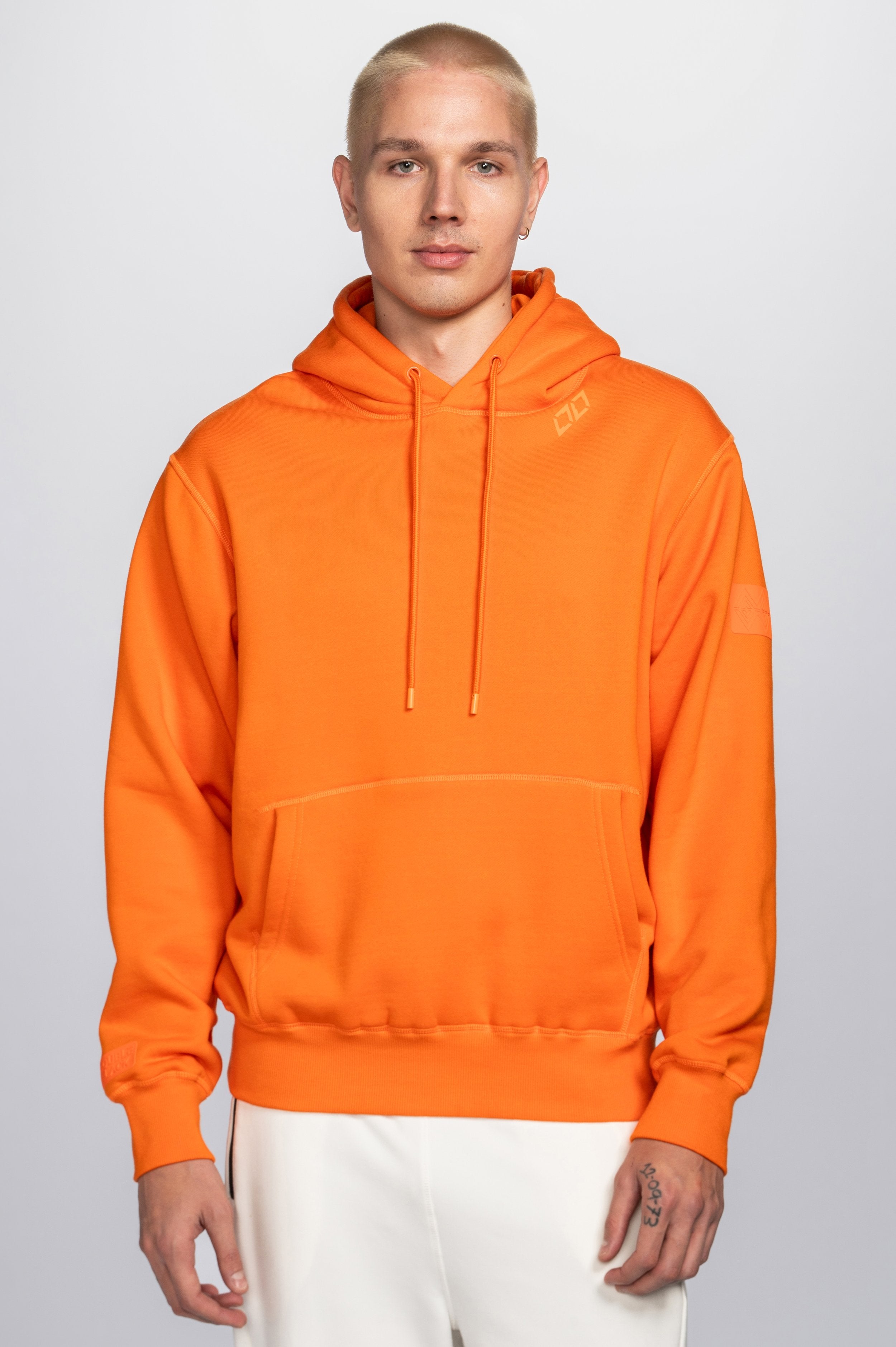 Double Black Classic Hoodie in orange