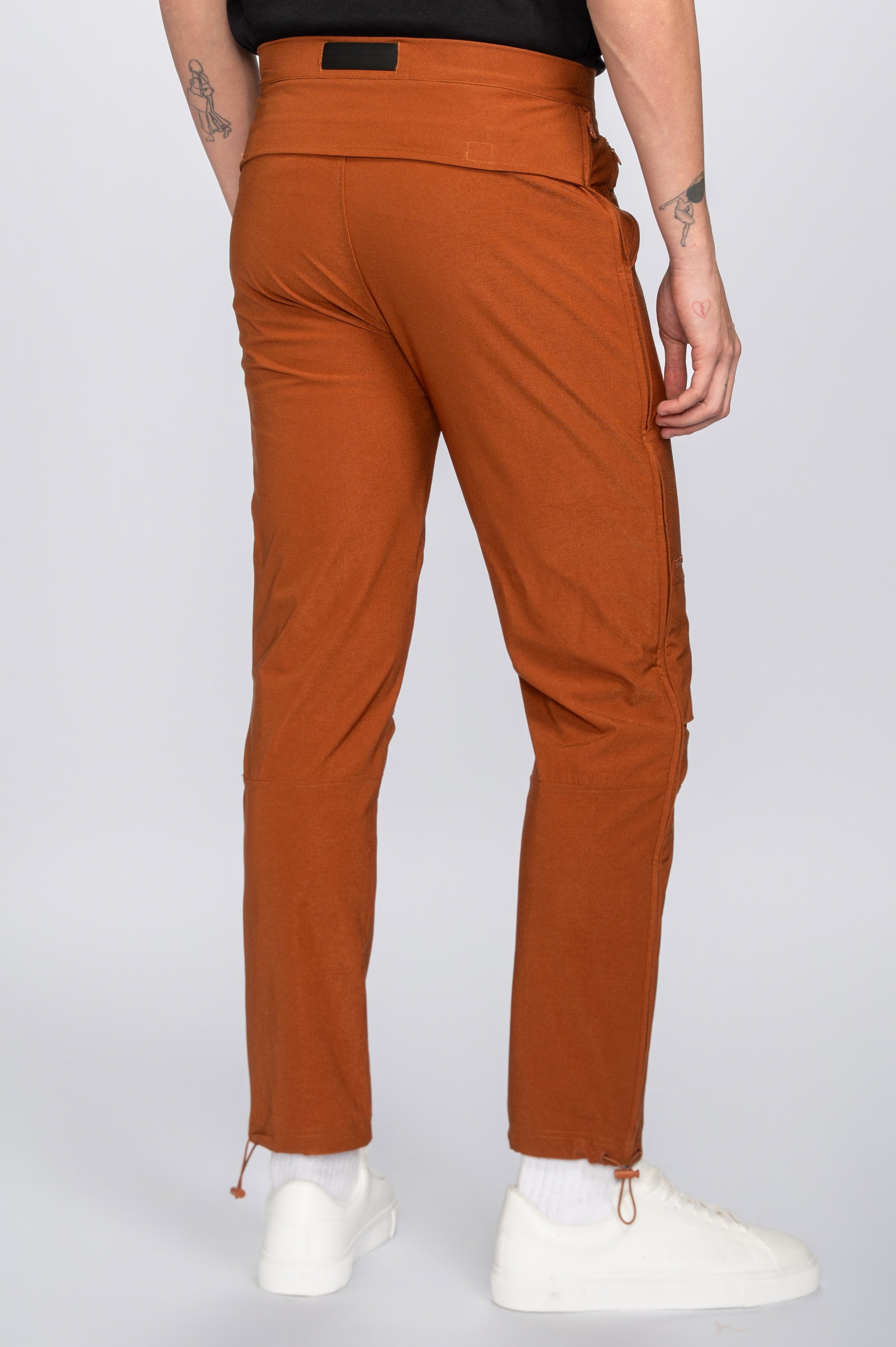 Double Black Tech Pant in Clay back view
