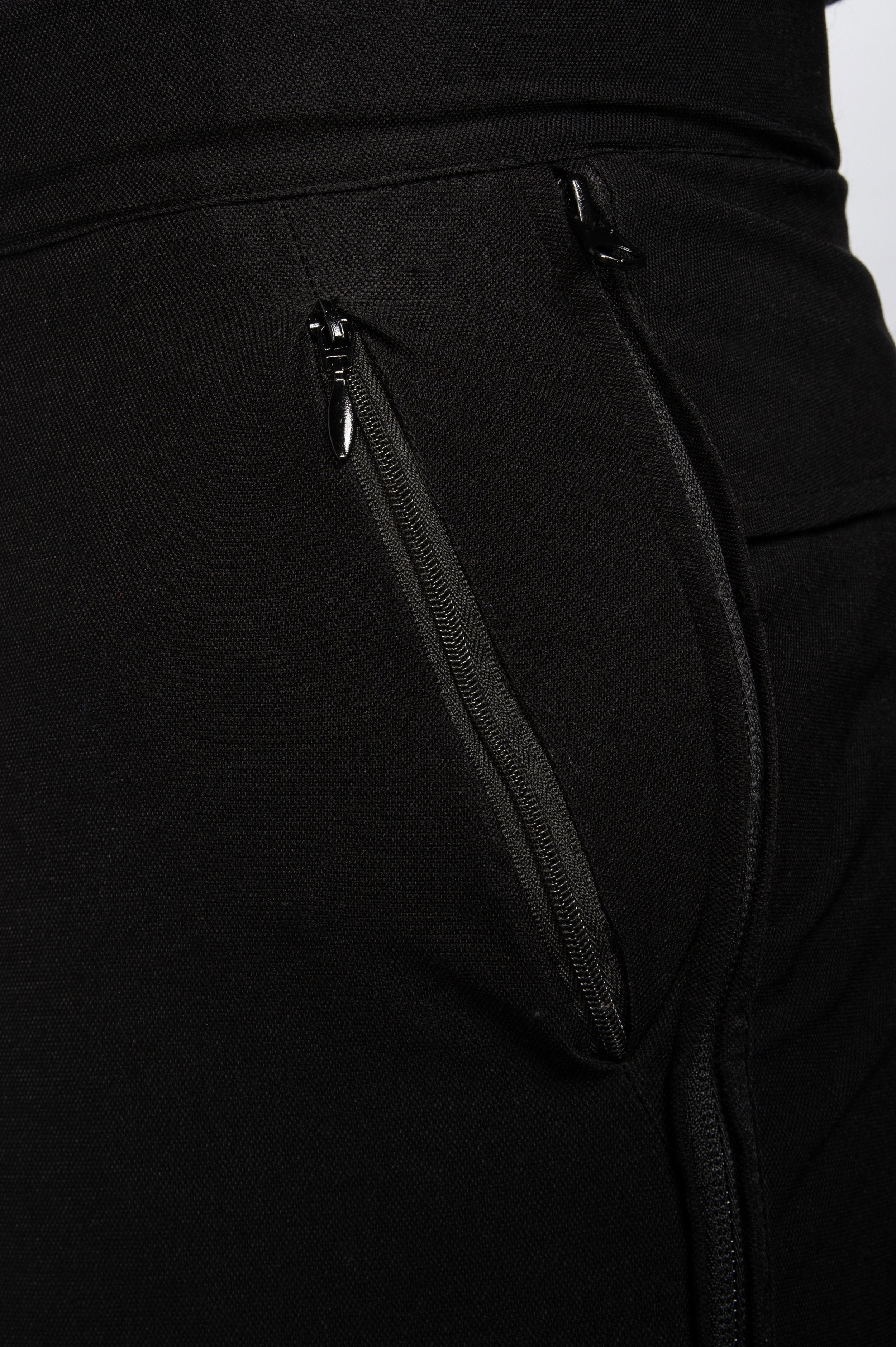 Double Black Tech Sweatpants in black zipper pocket
