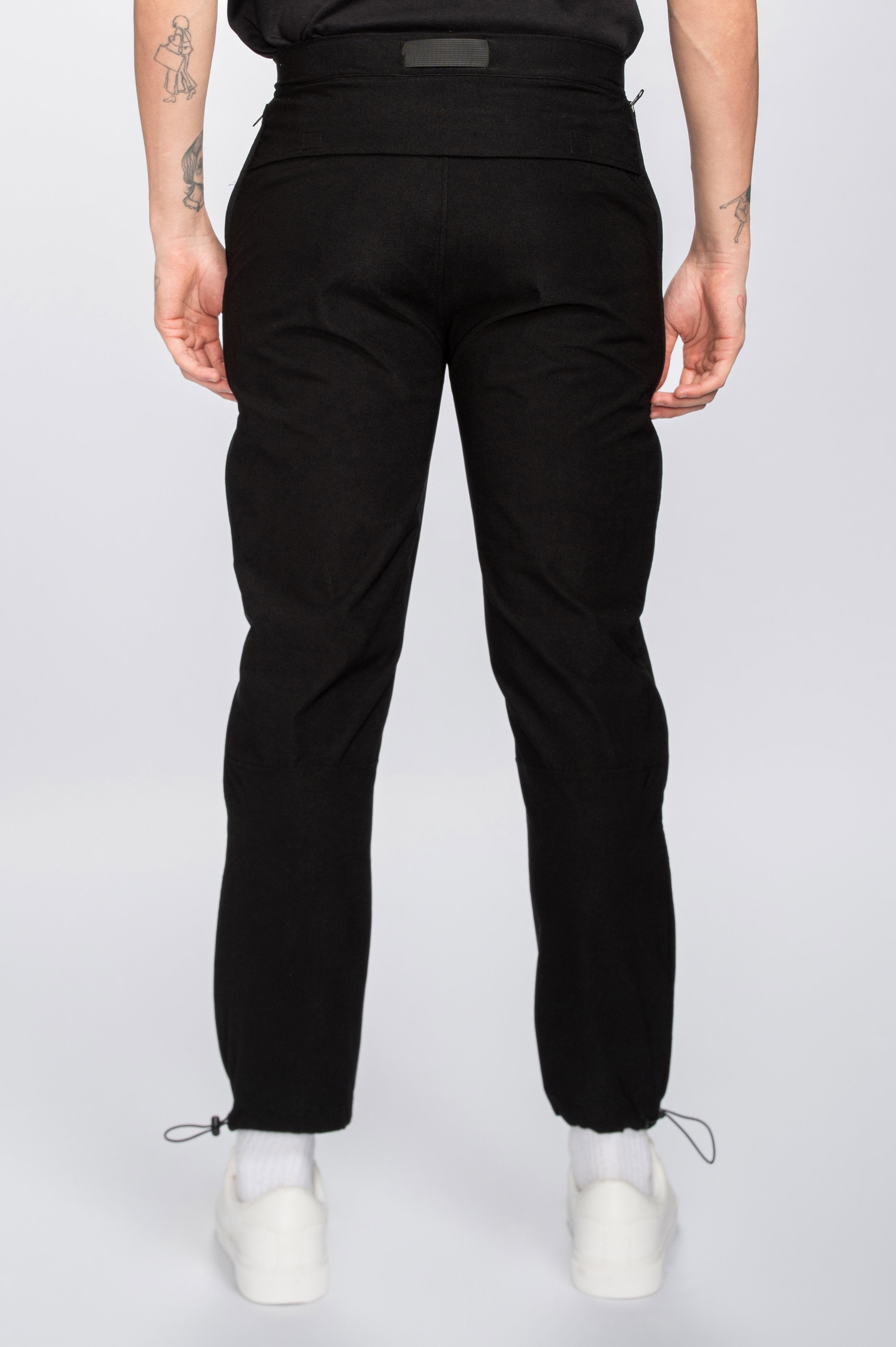 Double Black Tech Sweatpants in black - back view
