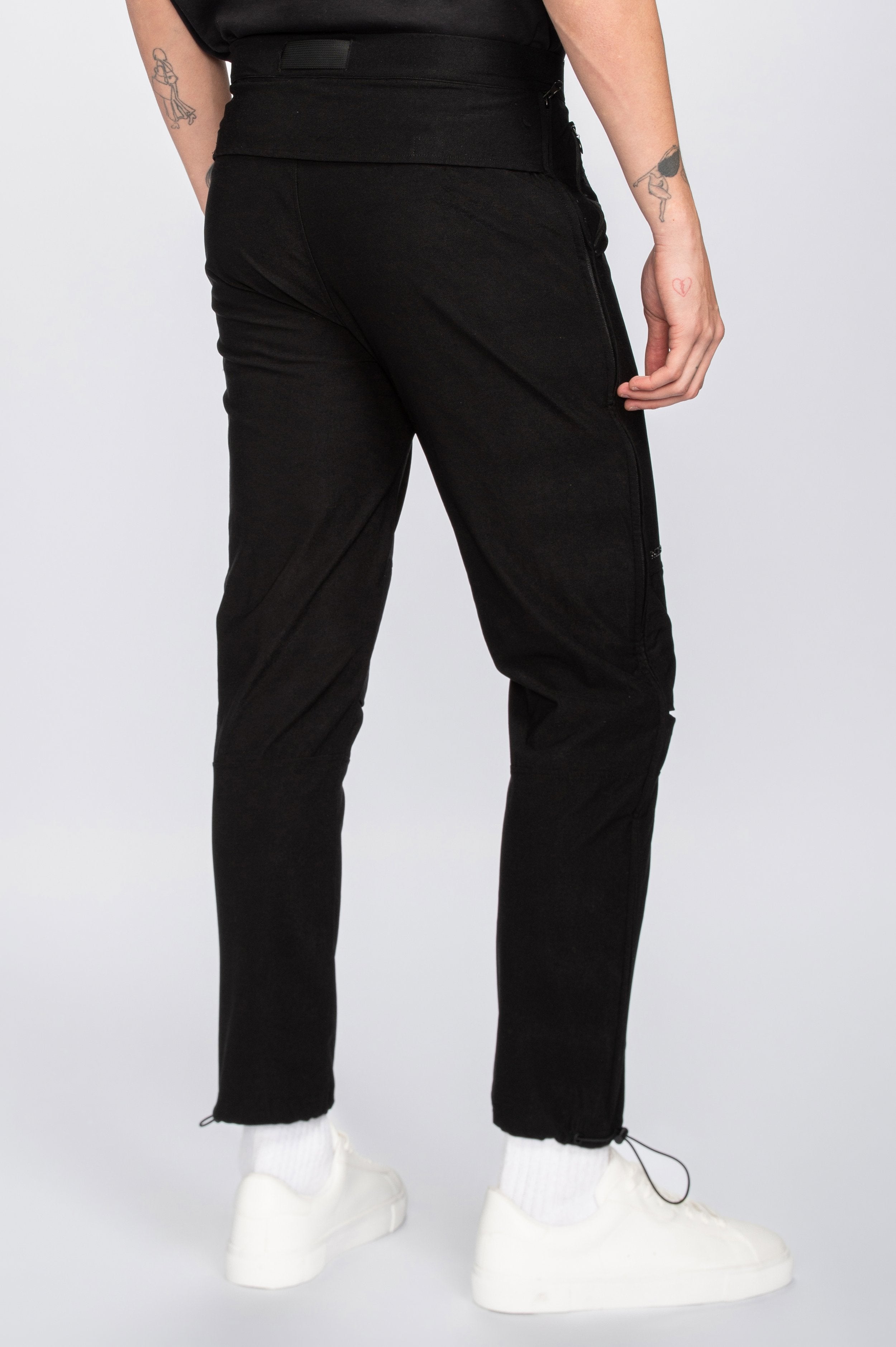 Double Black Tech Sweatpants in black - back view