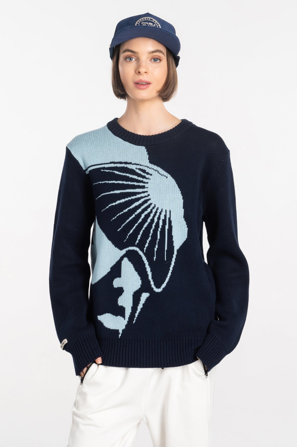 Double Black On The Mountain Sweater in blue