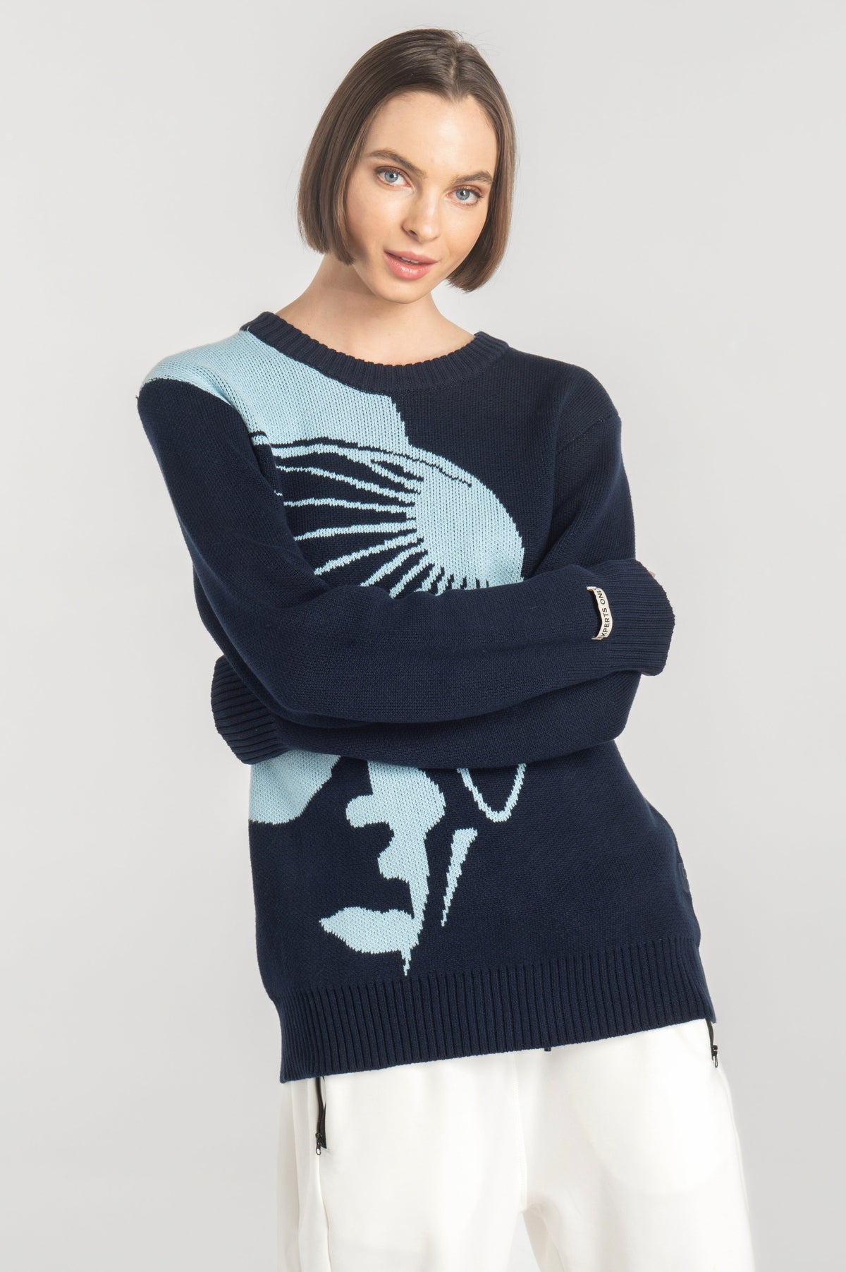 Double Black On The Mountain Sweater in blue