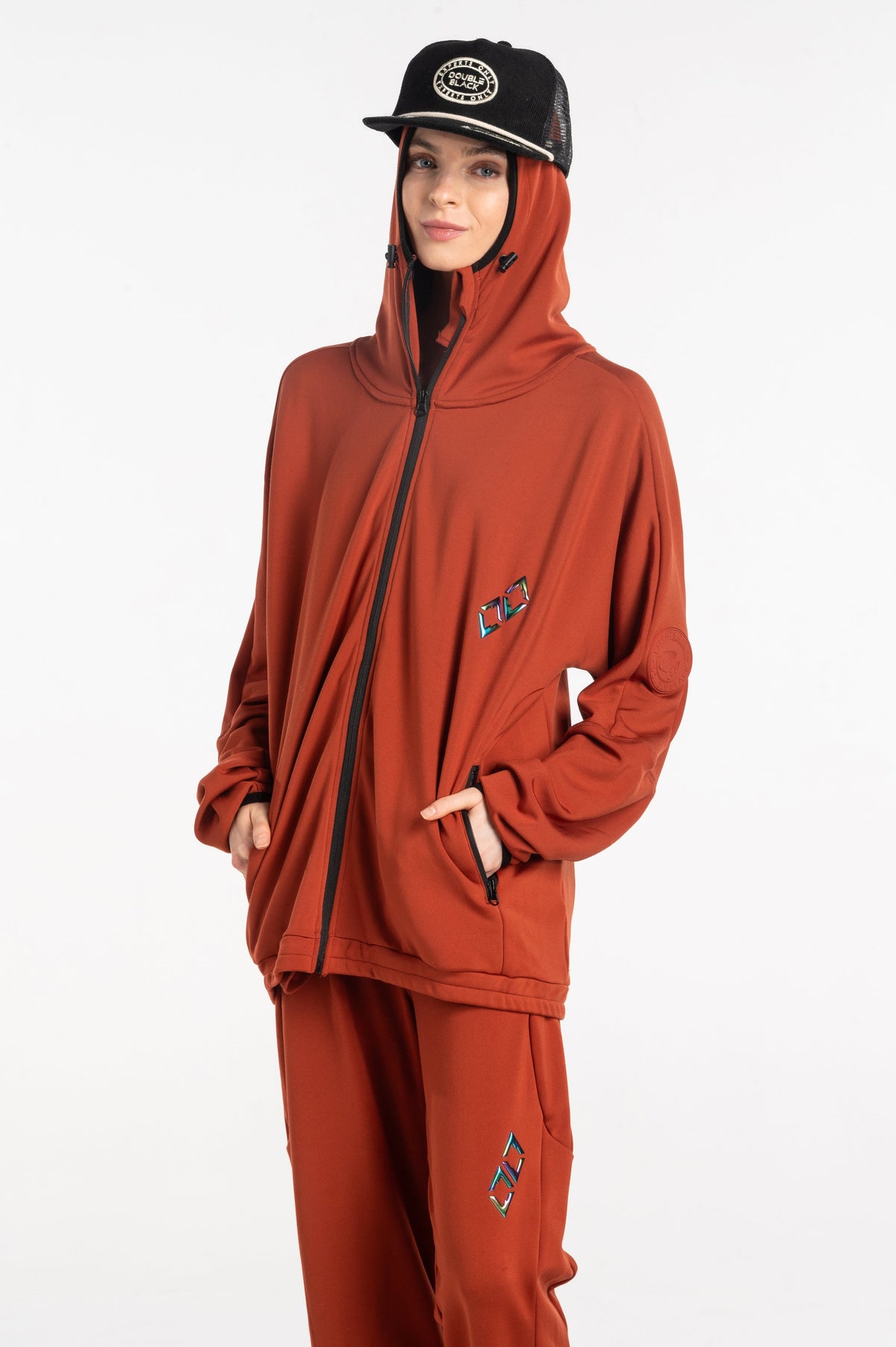 Double Black Tech Jacket in clay