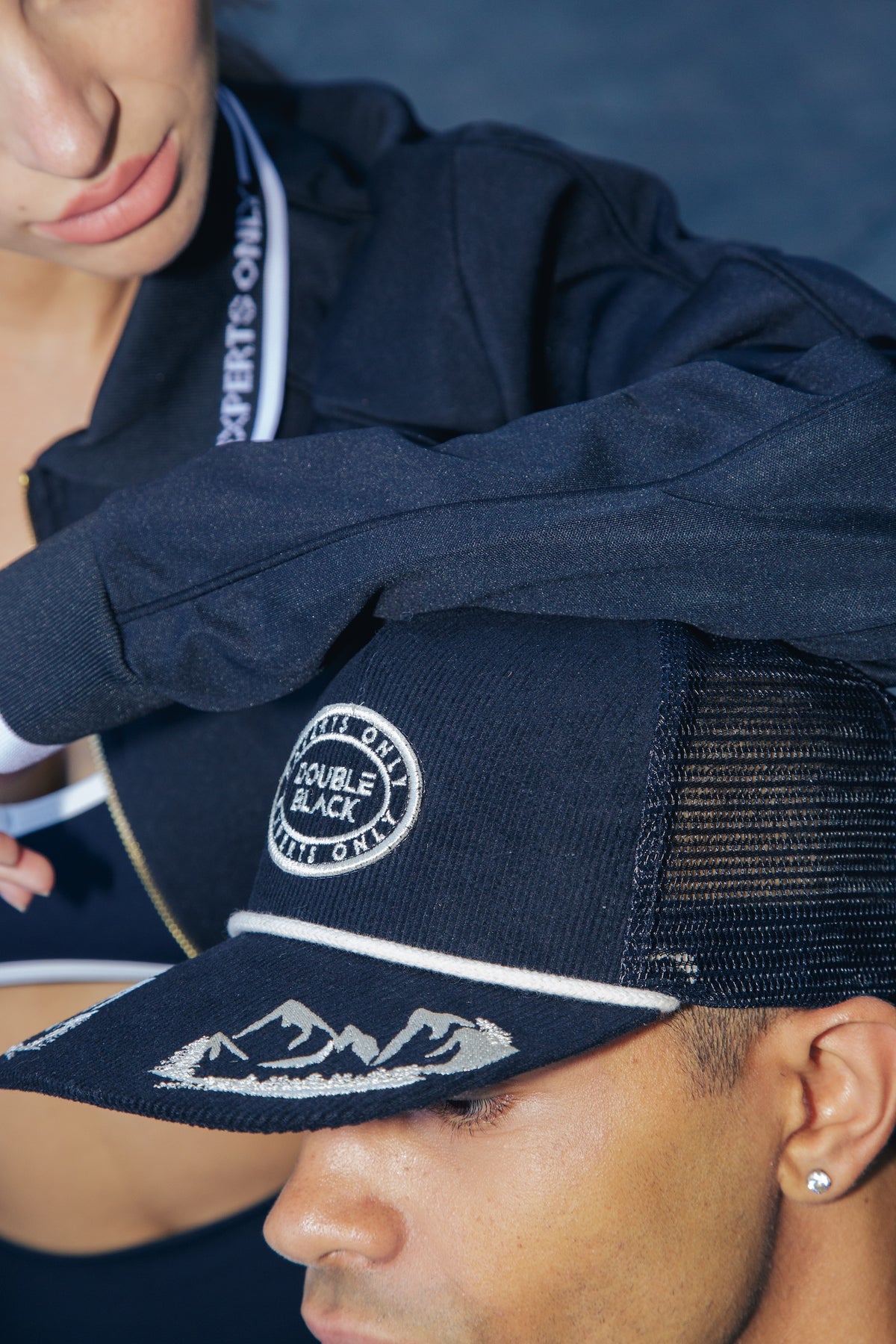 Black Corduroy Trucker Hat