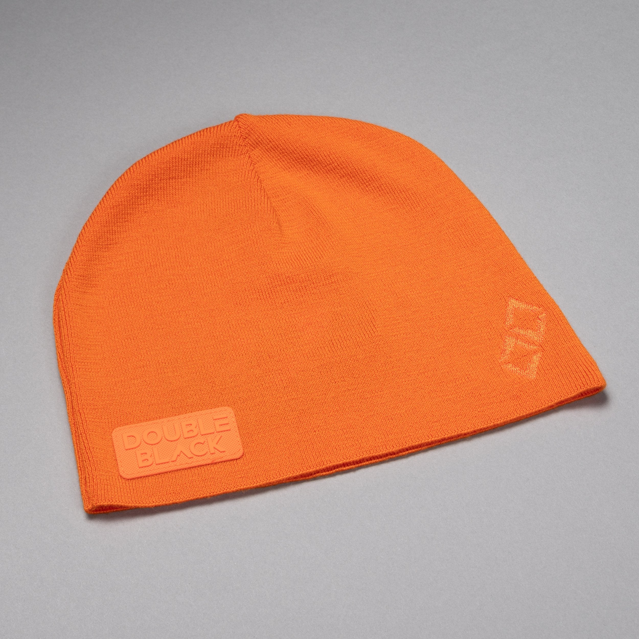 Double Black Classic Beanie in Orange