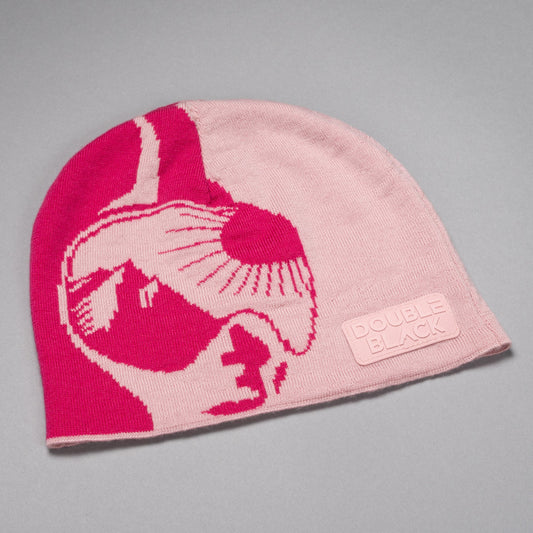 Pink Jacquard Snowboarder Beanie