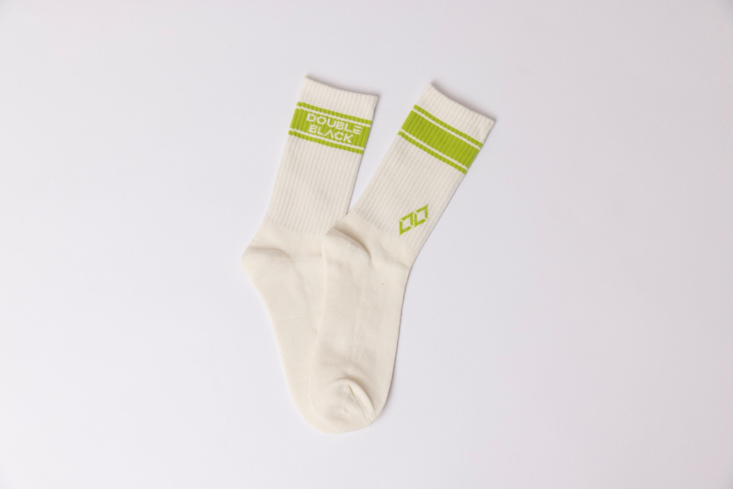 Double Black Performance Crew Socks in Lime